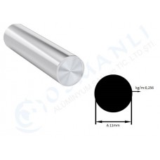 Alüminyum dolu çubuk çap 11mm